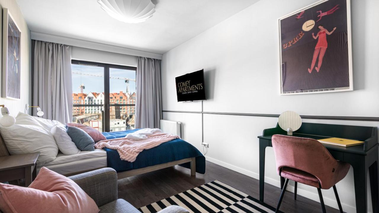 Waterlane W Oknami Na Rzeke - Marina View - Comfy Apartments Danzig Exterior foto