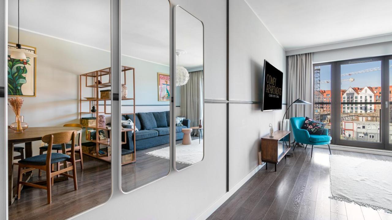 Waterlane W Oknami Na Rzeke - Marina View - Comfy Apartments Danzig Exterior foto